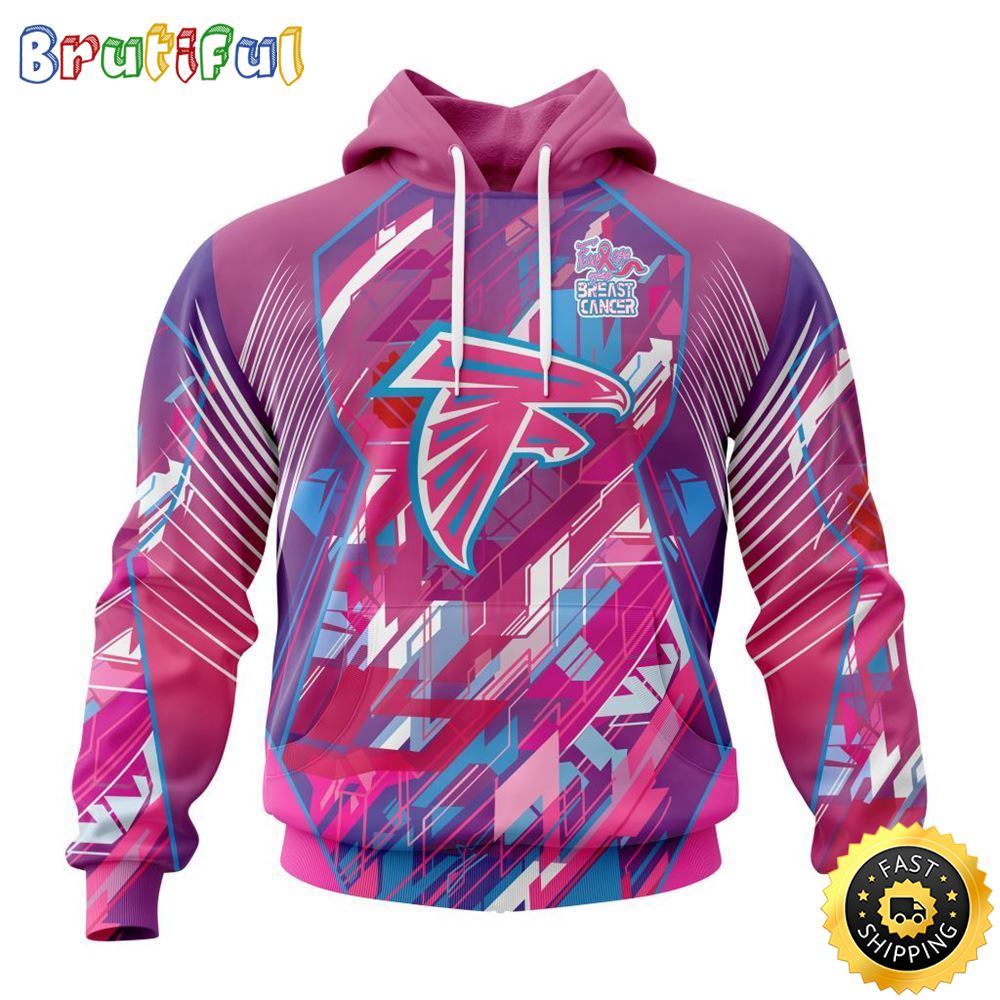 NFL Atlanta Falcons I Pink All Over Print 3D Hoodie I Can Fearless Again Breast Cancer For Breast Cancer Survivors 1 dp7pbe