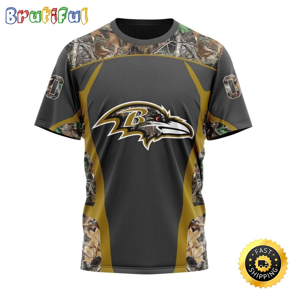 NFL Baltimore Ravens 3D T Shirt Camo Hunting Design Stylish Gear For Fans 1 holi92