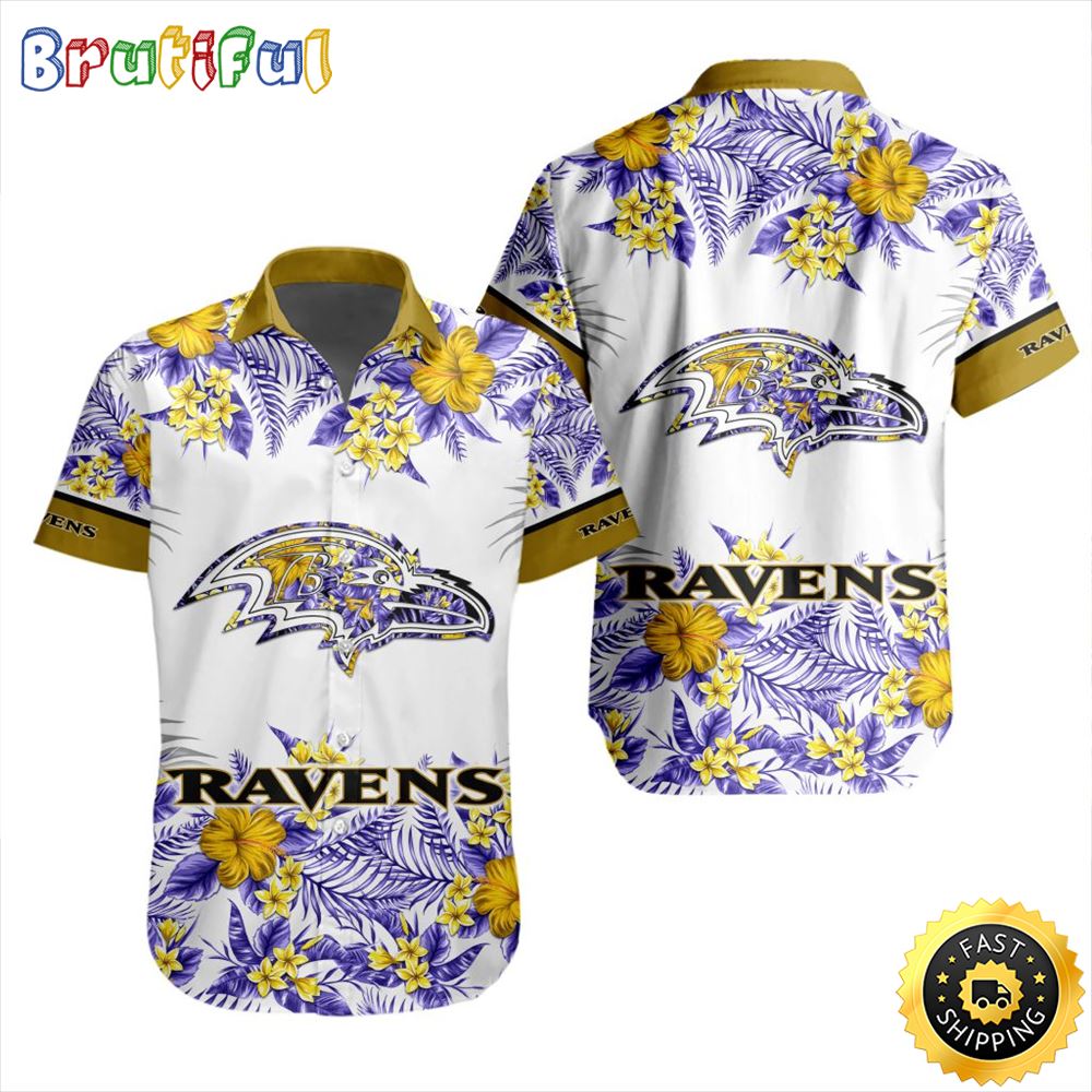 NFL Baltimore Ravens Hawaiian Shirt Special Floral Tropical Team Spirit 1 ctnazq