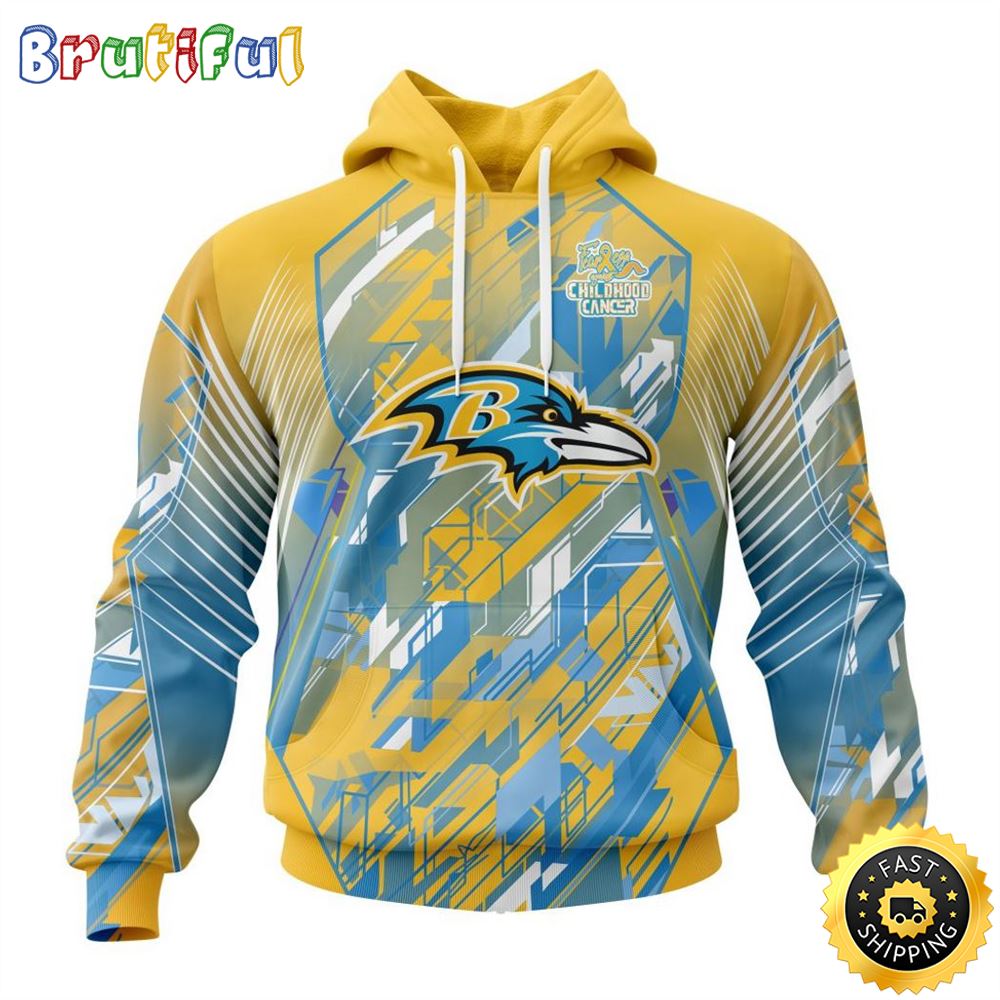NFL Baltimore Ravens Specialized Design Fearless Against Childhood Cancers Hoodie wv5d79