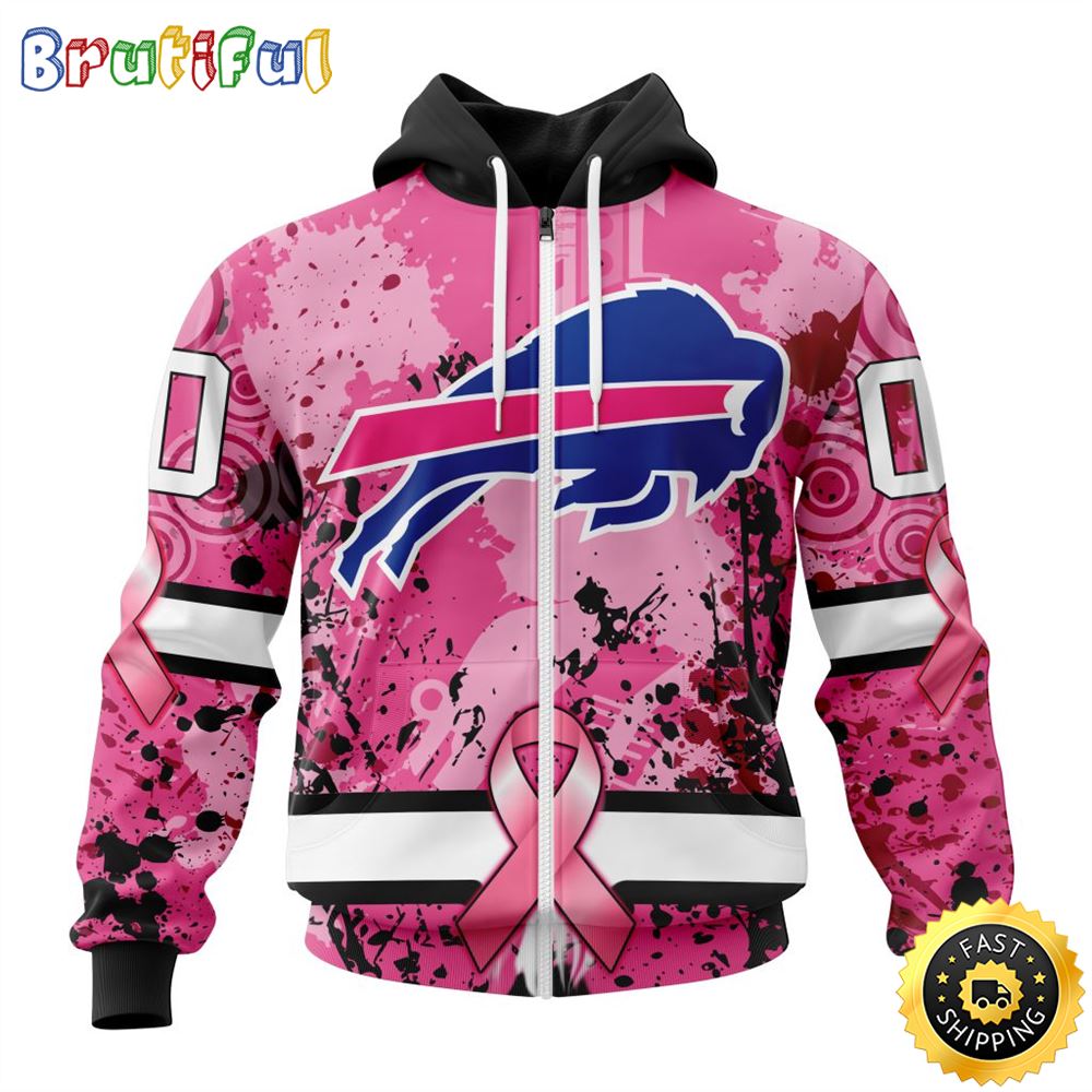 NFL Buffalo Bills All Over Print Zip Hoodie 3D I Pink I Can In October We Wear Pink Breast Cancer Unisex Hoodie 1 mxrzll