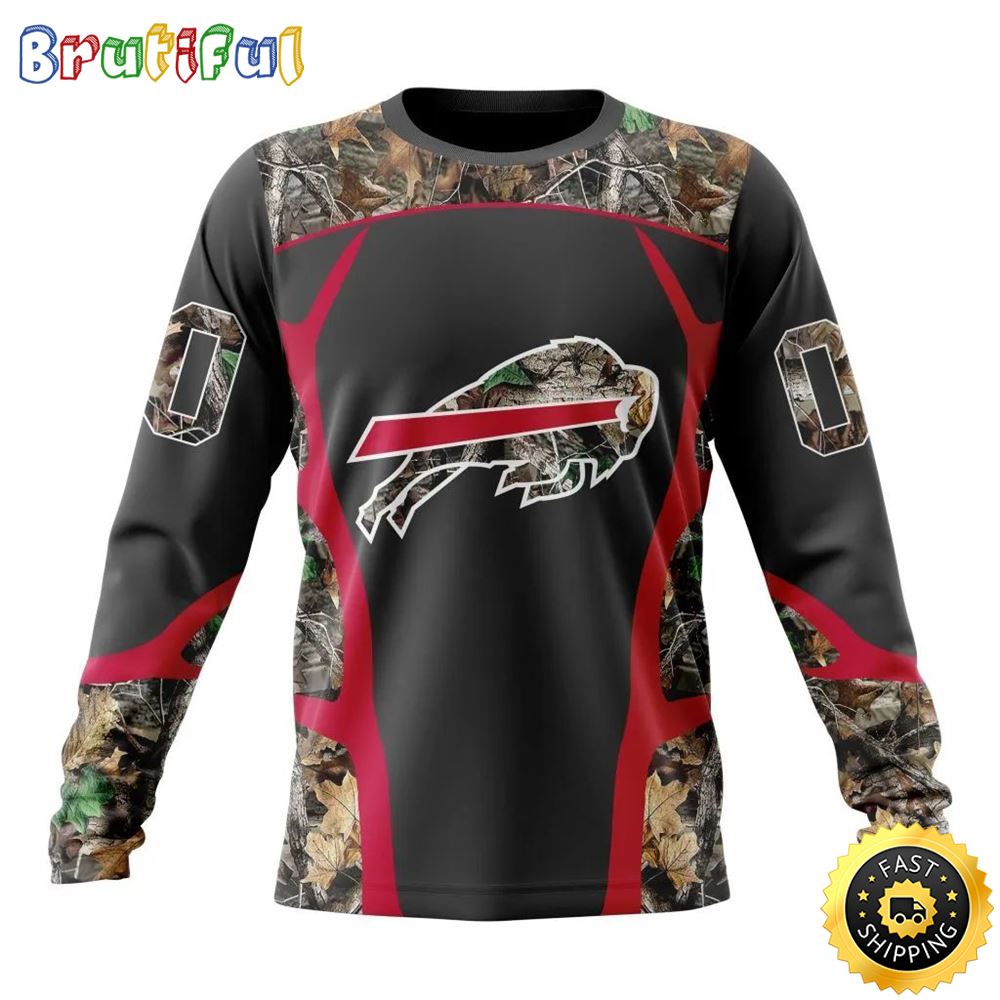 NFL Buffalo Bills Crewneck Sweatshirt Camo Hunting Design Stylish Gear For Fans 1 tx3gdz