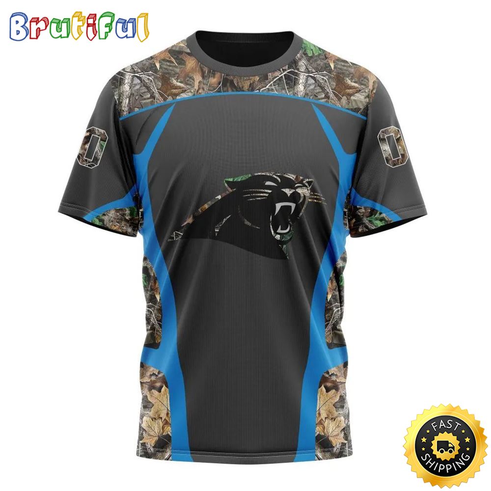 NFL Carolina Panthers 3D T Shirt Camo Hunting Design Stylish Gear For Fans 1 f0t7l7