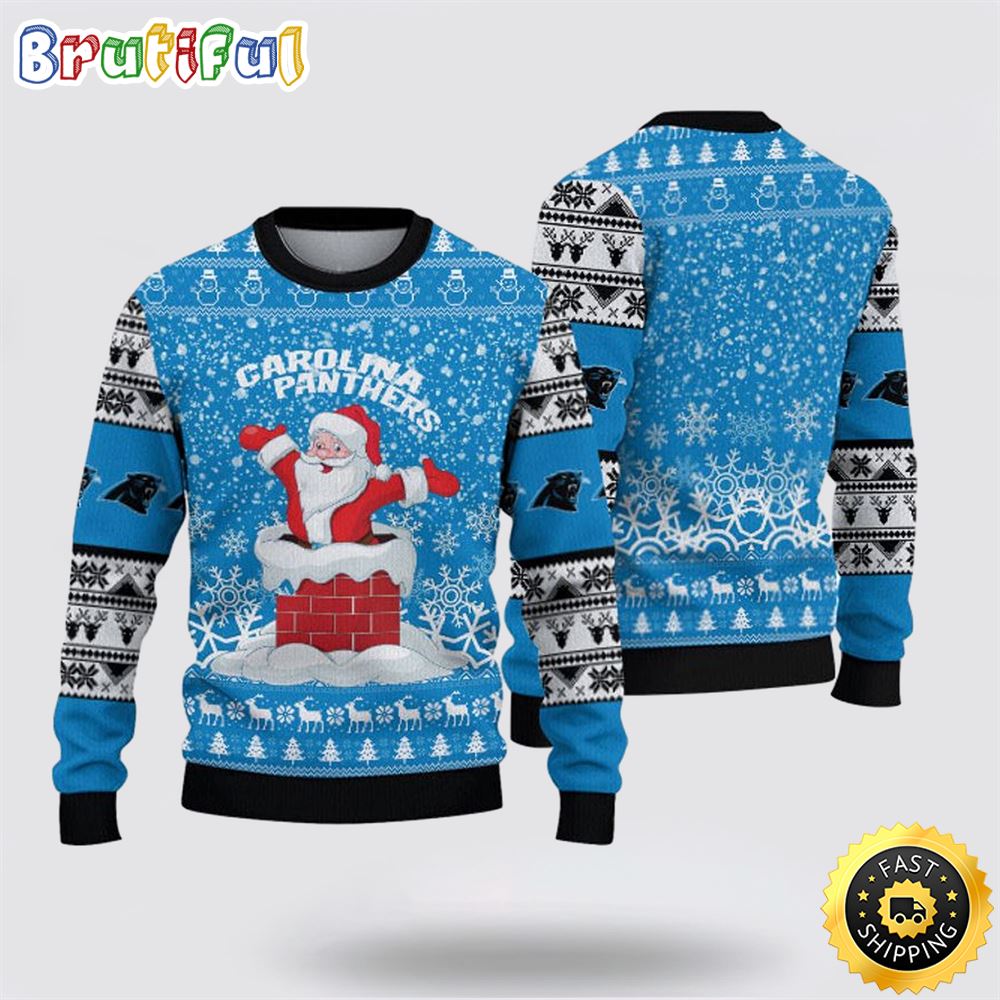 NFL Carolina Panthers Ugly Sweater Printed Christmas Funny Santa Claus Show Team Spirit 1 fwbo17