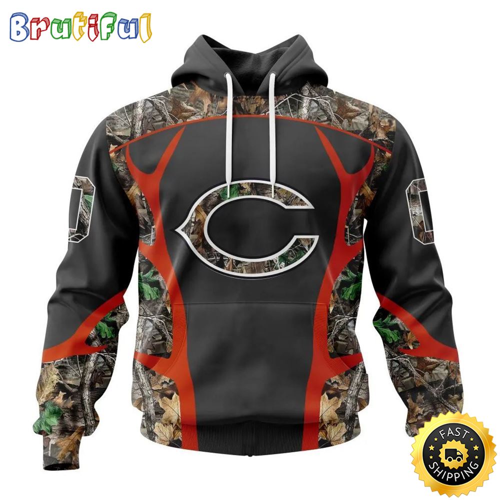 NFL Chicago Bears All Over Print 3D Hoodie Camo Hunting Design Your Team In Style 1 fdyrri