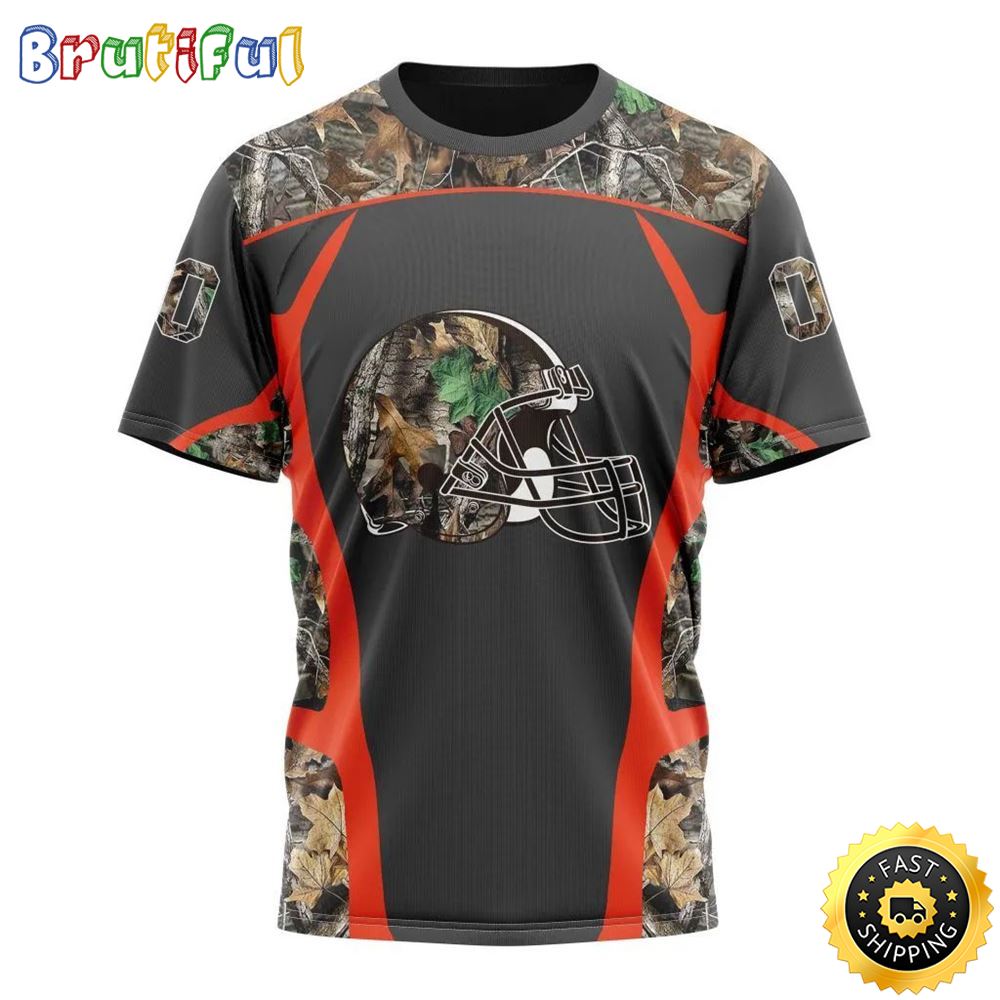 NFL Cleveland Browns 3D T Shirt Camo Hunting Design Stylish Gear For Fans 1 wd6ggn