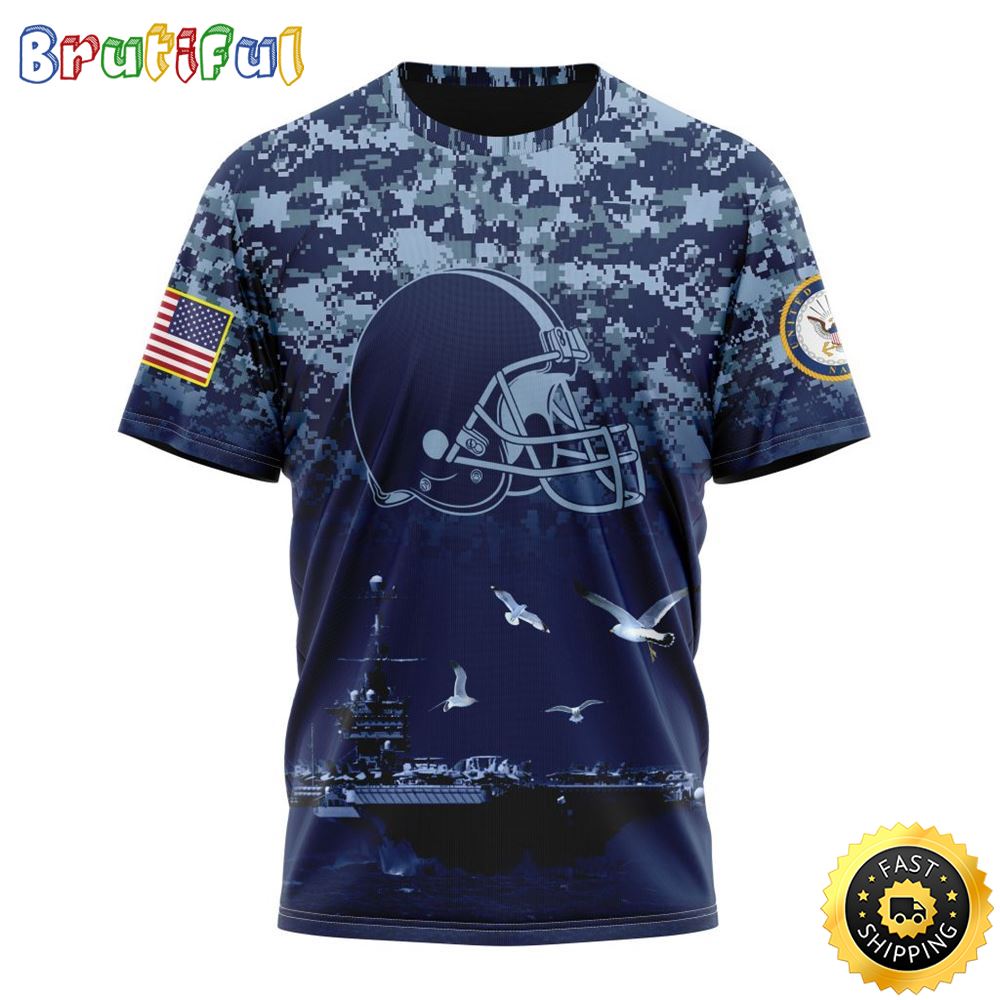 NFL Cleveland Browns 3D T Shirt Honor US Navy Veterans Stylish Gear For Fans 1 lj9q9m