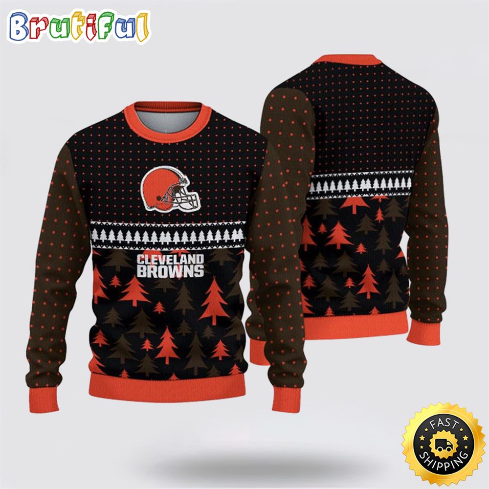 NFL Cleveland Browns Ugly Sweater Christmas Show Team Spirit 1 deulbq