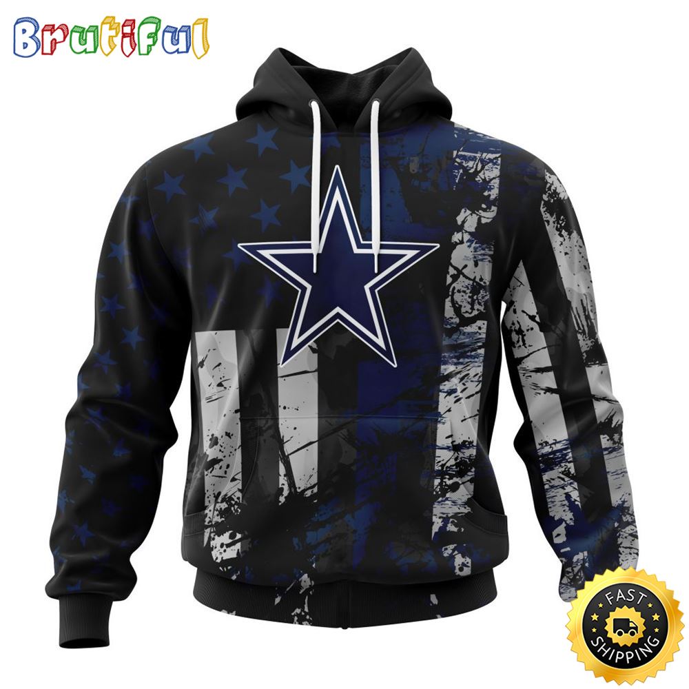 NFL Dallas Cowboys 3D Hoodie Classic Grunge American Flag Stylish Warmth For Fans 1 vjzdir