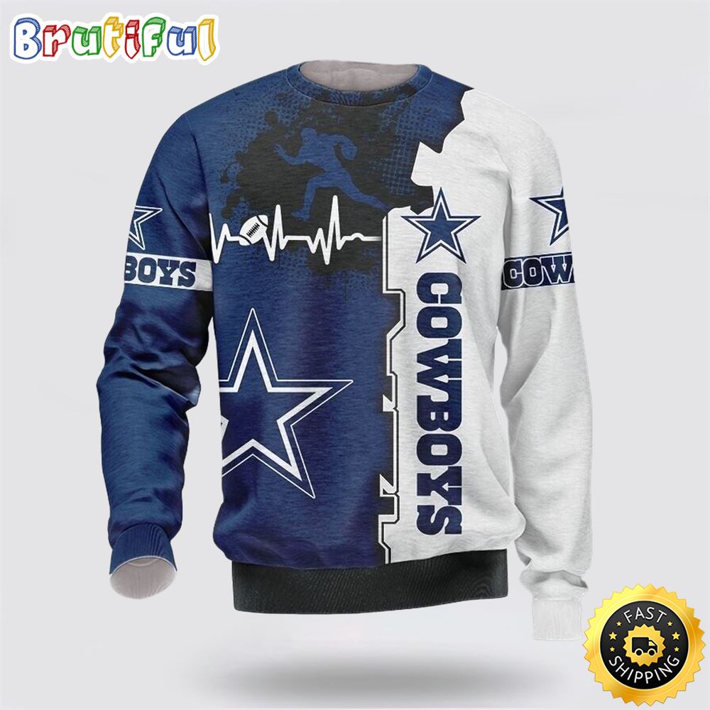 NFL Dallas Cowboys Crewneck Sweatshirt Stay Cozy And Stylish e4b3qf