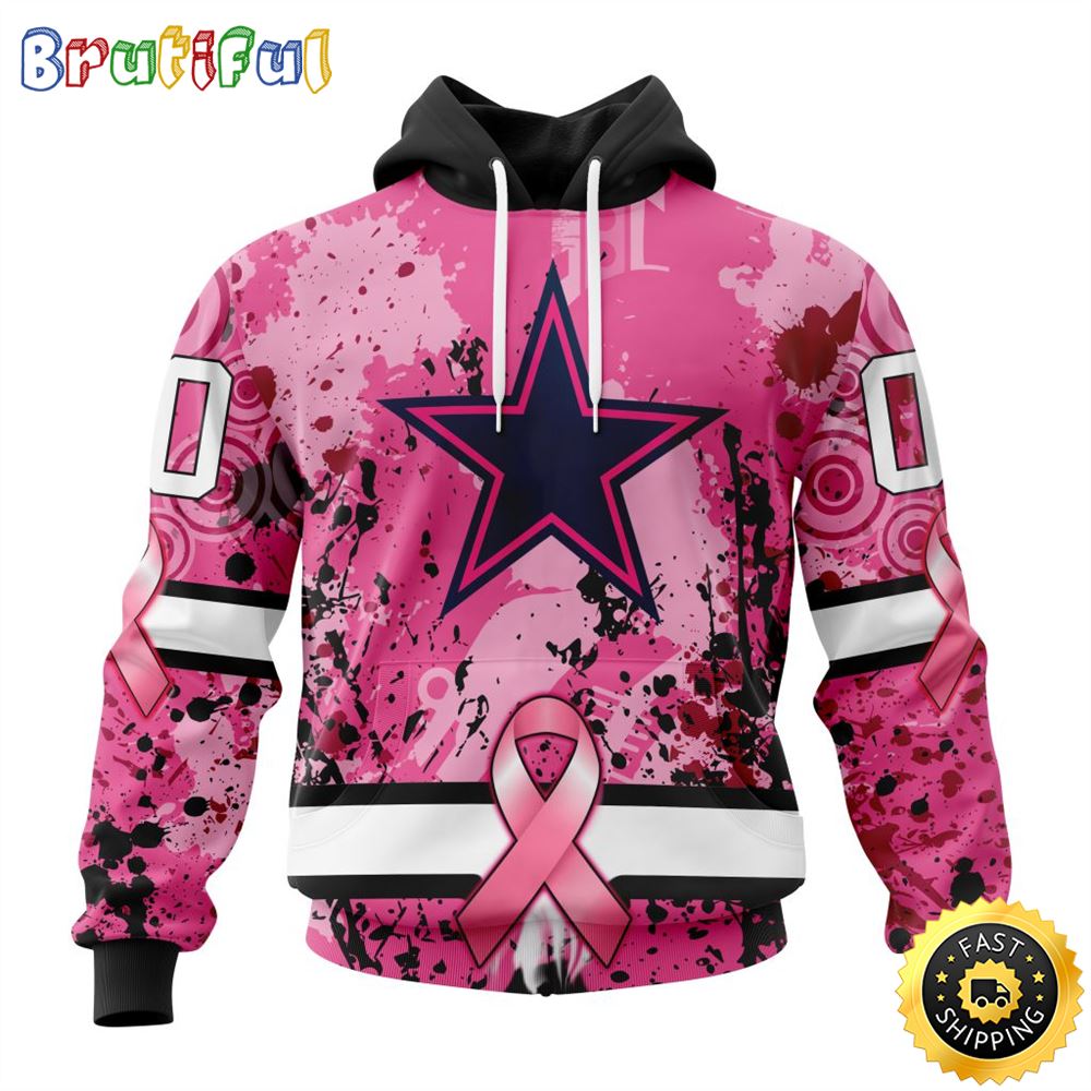 NFL Dallas Cowboysls All Over Print 3D Hoodie I Pink I Can In October We Wear Pink Breast Cancer Unisex Hoodie 1 zin2bo