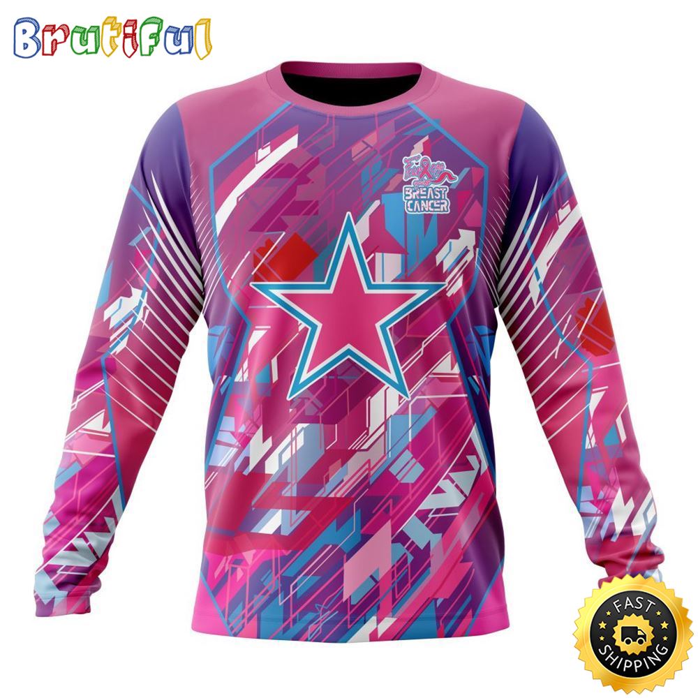 NFL Dallas Cowboysls I Pink Crewneck Sweatshirt I Can Fearless Again Breast Cancer For Breast Cancer Survivors 1 cgtqde