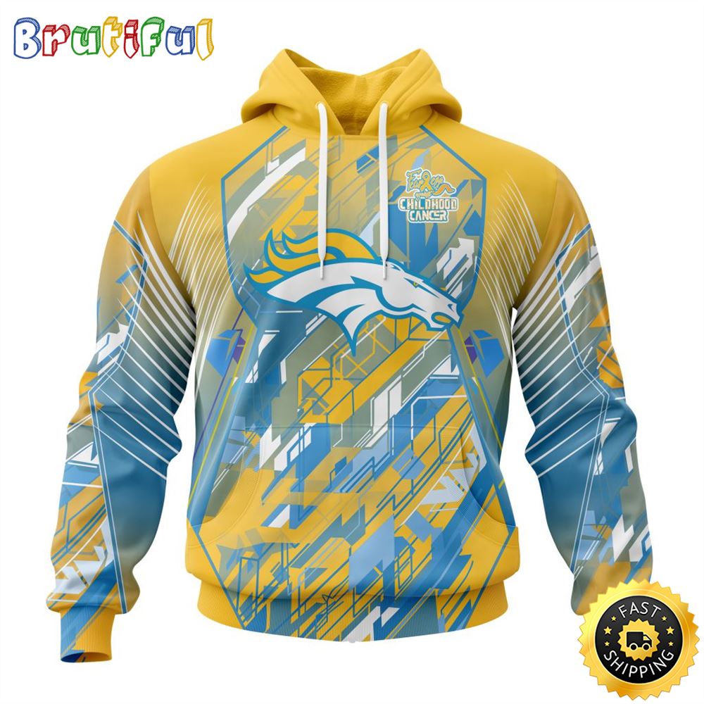NFL Denver Broncos All Over Print 3D Hoodie Fearless Against Childhood Cancers Unisex Hoodie 1 tlawor