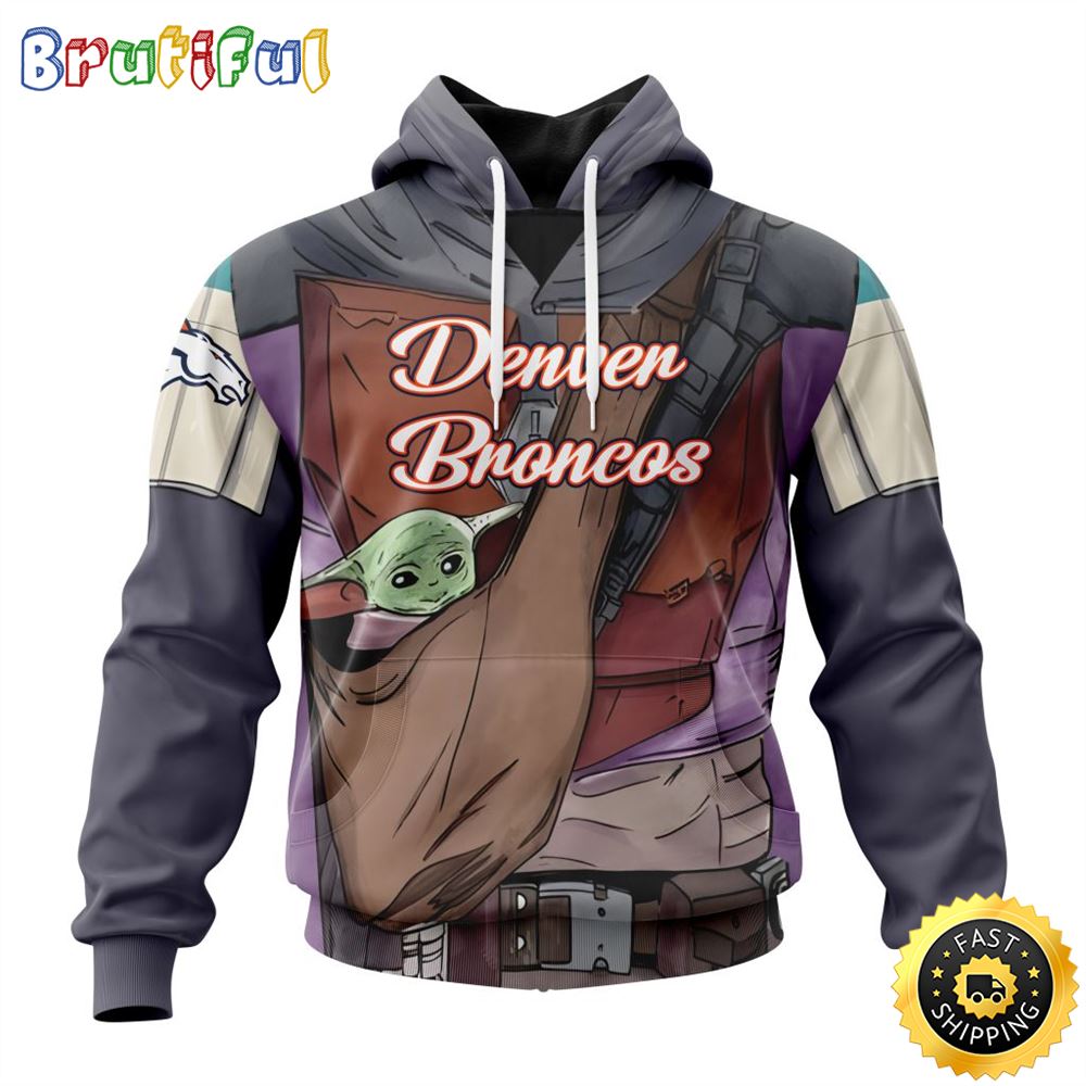 NFL Denver Broncos All Over Print 3D Hoodie Specialized Mandalorian And Baby Yoda Unisex Hoodies 1 wvcnid