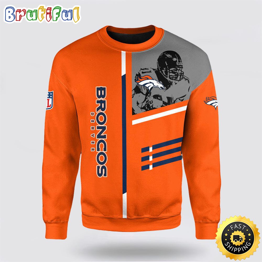 NFL Denver Broncos Crewneck Sweatshirt For Cool Fans h4pbtz