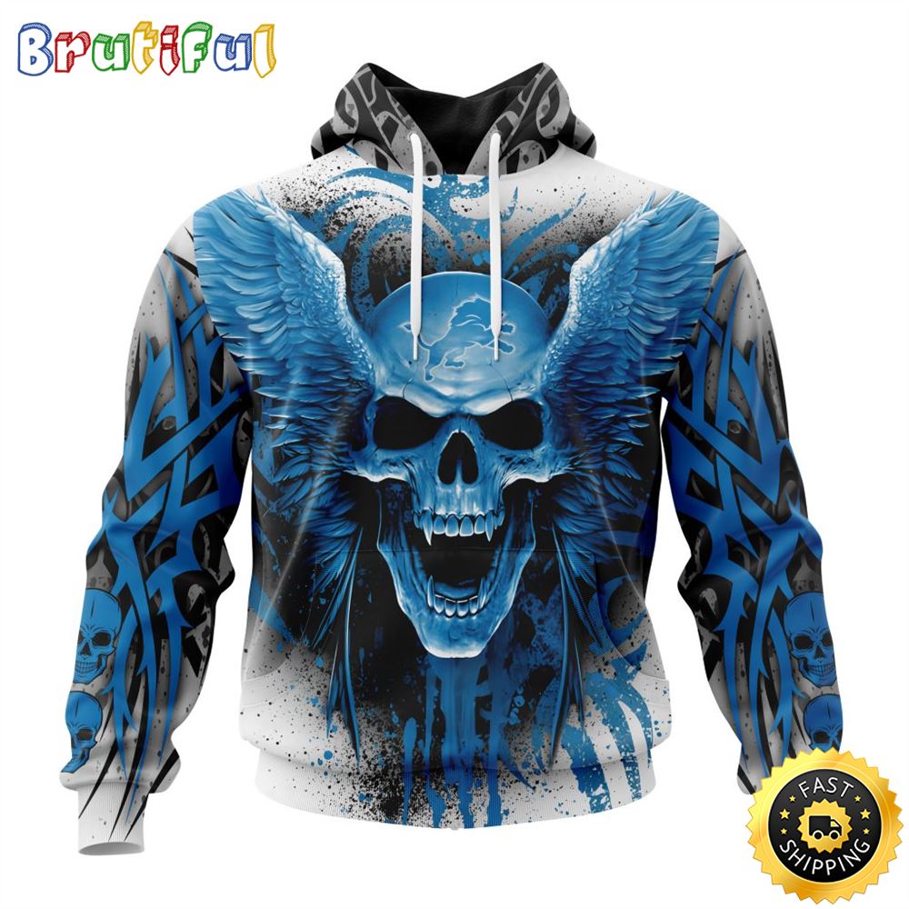 NFL Detroit Lions 3D Hoodie All Over Print Special Kits With Skull Unite In Team Colors 1 rme6nv