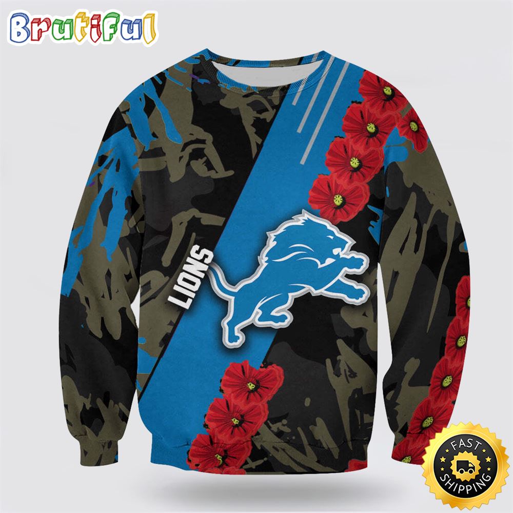 NFL Detroit Lions Crewneck Sweatshirt For Awesome Fans aptmsj