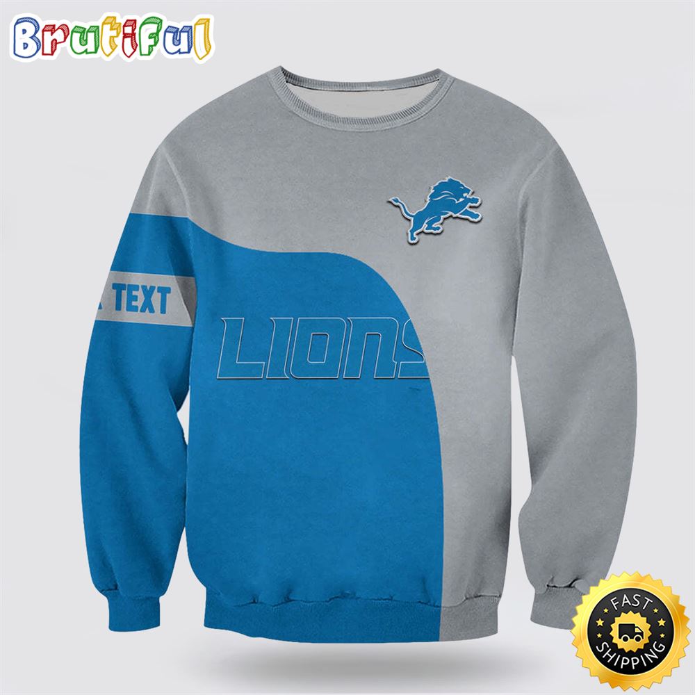 NFL Detroit Lions Crewneck Sweatshirt Limited Edition Gift udkxu0