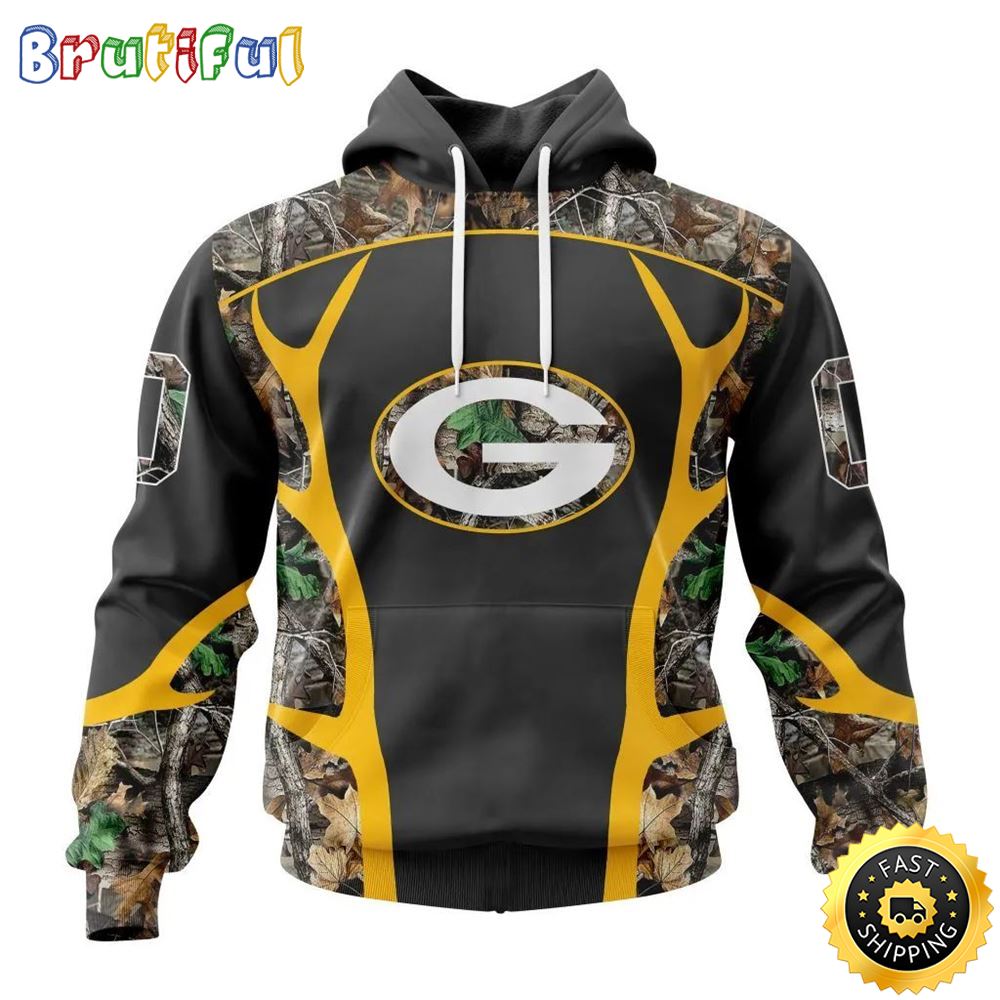 NFL Green Bay Packers All Over Print 3D Hoodie Camo Hunting Design Your Team In Style 1 jgyrt6