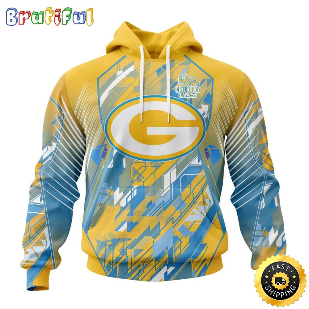 NFL Green Bay Packers All Over Print 3D Hoodie Fearless Against Childhood Cancers Unisex Hoodie 1 yfovw4