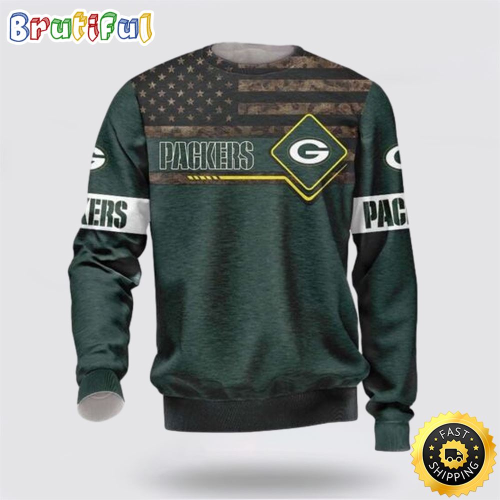NFL Green Bay Packers Crewneck Sweatshirt For Football Fans vk2xnk