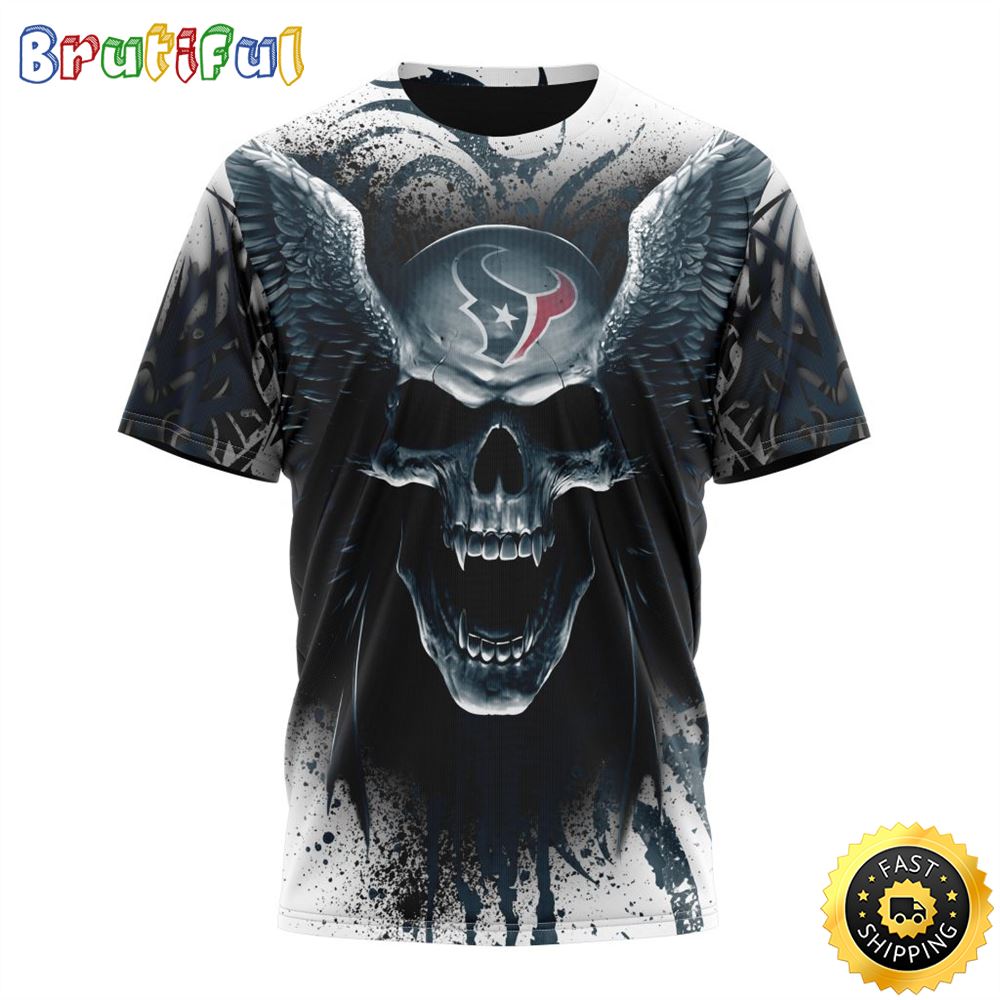 NFL Houston Texans 3D T Shirt All Over Print Special Kits With Skull Stylish Team Apparel 1 juzaxm