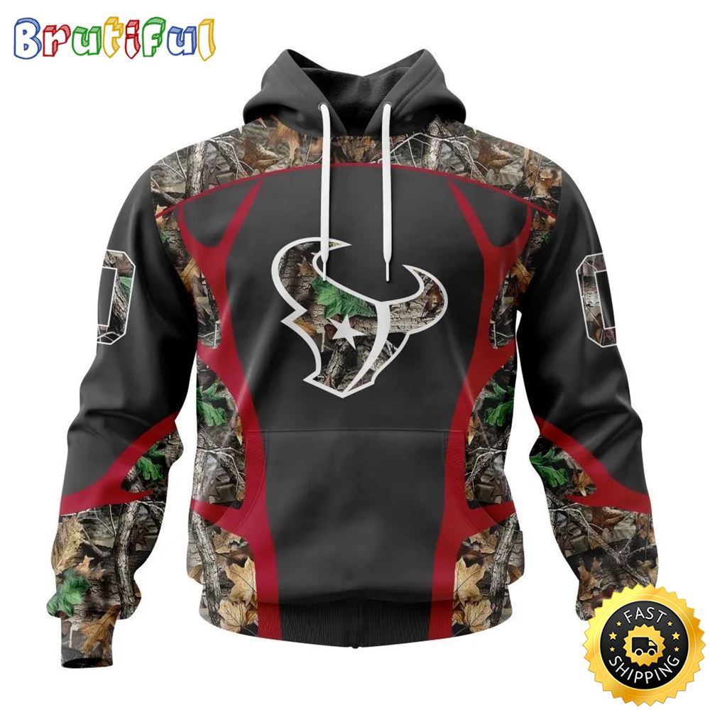 NFL Houston Texans All Over Print 3D Hoodie Camo Hunting Design Your Team In Style 1 qymi7u