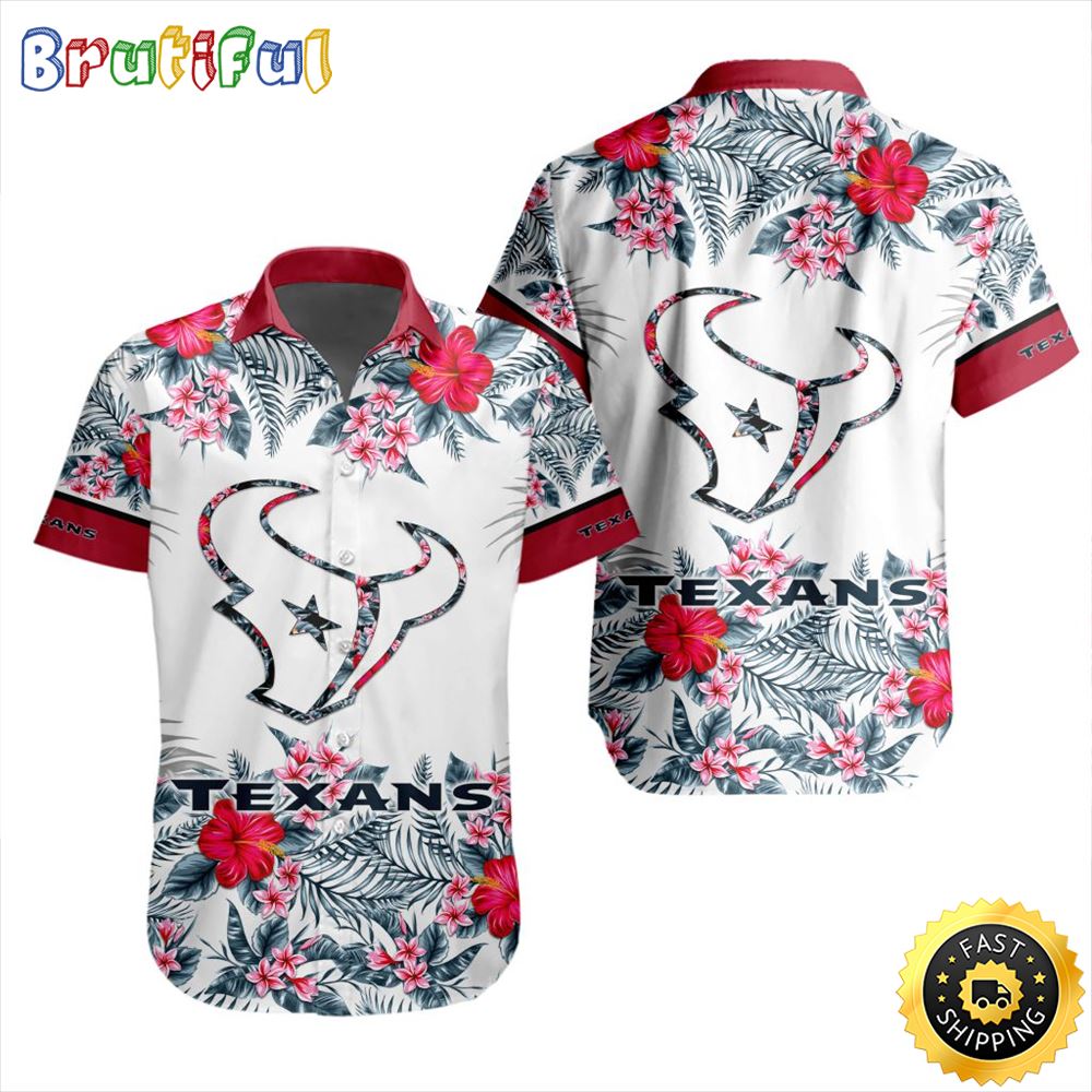 NFL Houston Texans Hawaiian Shirt Special Floral Tropical Team Spirit 1 qwghcv