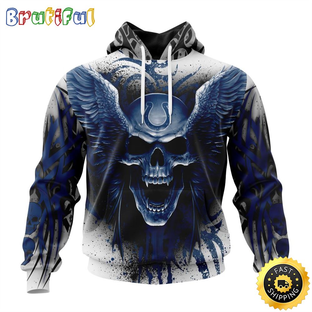 NFL Indianapolis Colts 3D Hoodie All Over Print Special Kits With Skull Unite In Team Colors 1 dozqh6