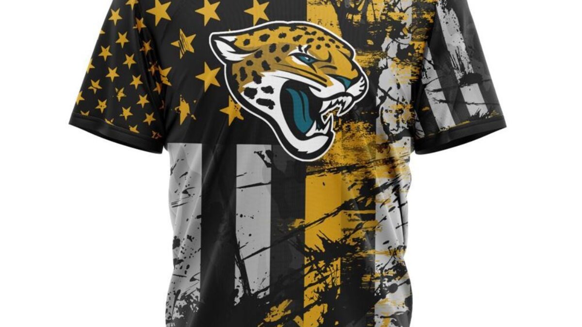 NFL Jacksonville Jaguars 3D T Shirts Classic Grunge American Flag 