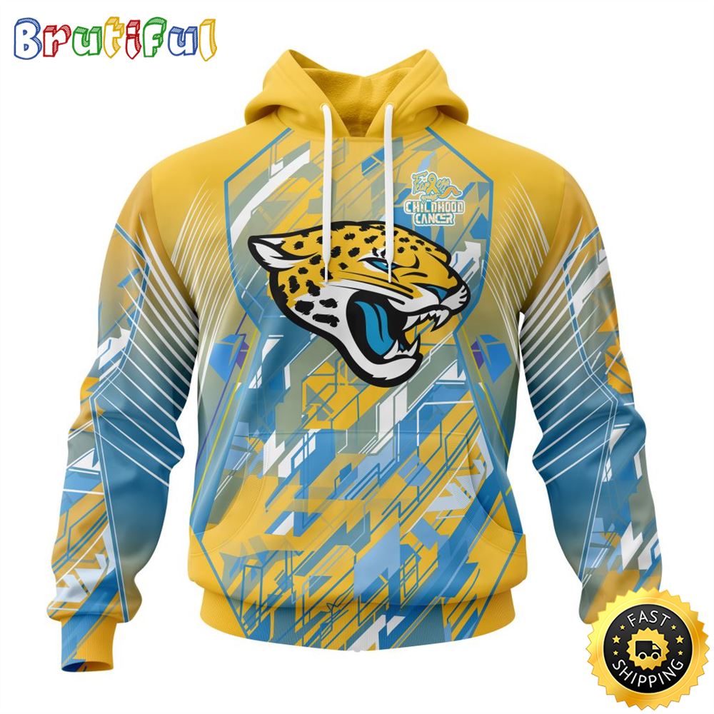 NFL Jacksonville Jaguars All Over Print 3D Hoodie Fearless Against Childhood Cancers Unisex Hoodie 1 v6zavi
