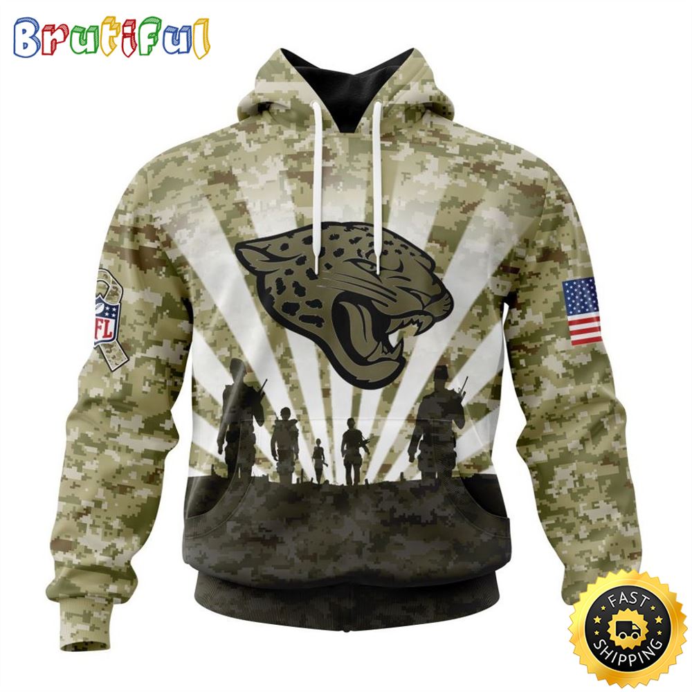 NFL Jacksonville Jaguars Salute To Service Honor Veterans And Their Families Hoodie yfo4ht