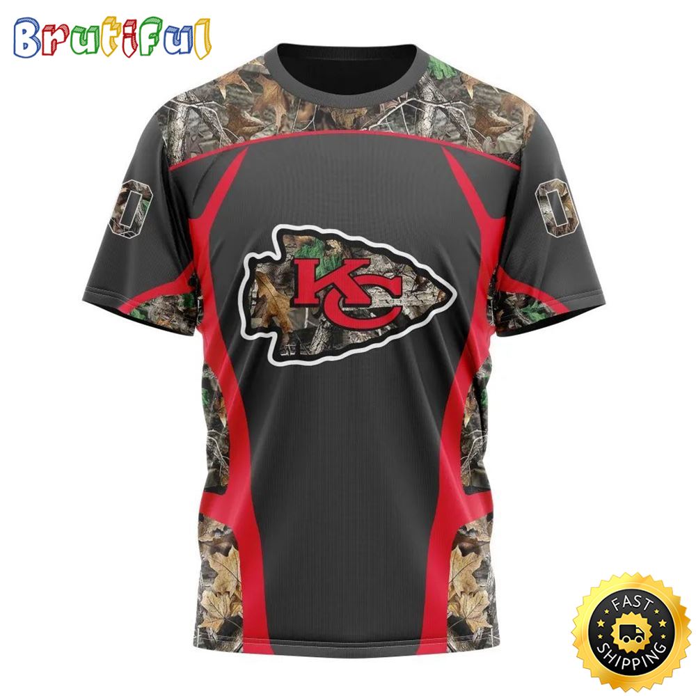 NFL Kansas City Chiefs 3D T Shirt Camo Hunting Design Stylish Gear For Fans 1 bn5ao0