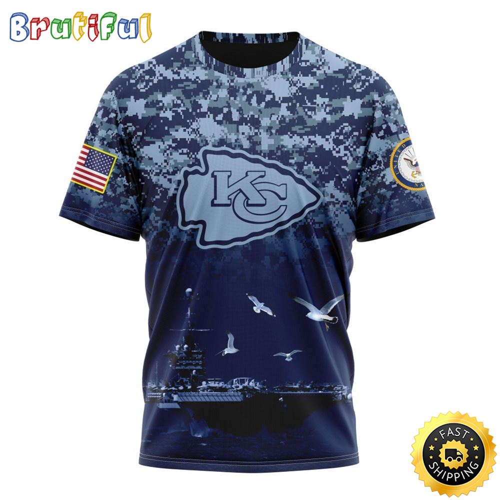 NFL Kansas City Chiefs 3D T Shirt Honor US Navy Veterans Stylish Gear For Fans 1 tgfhbs