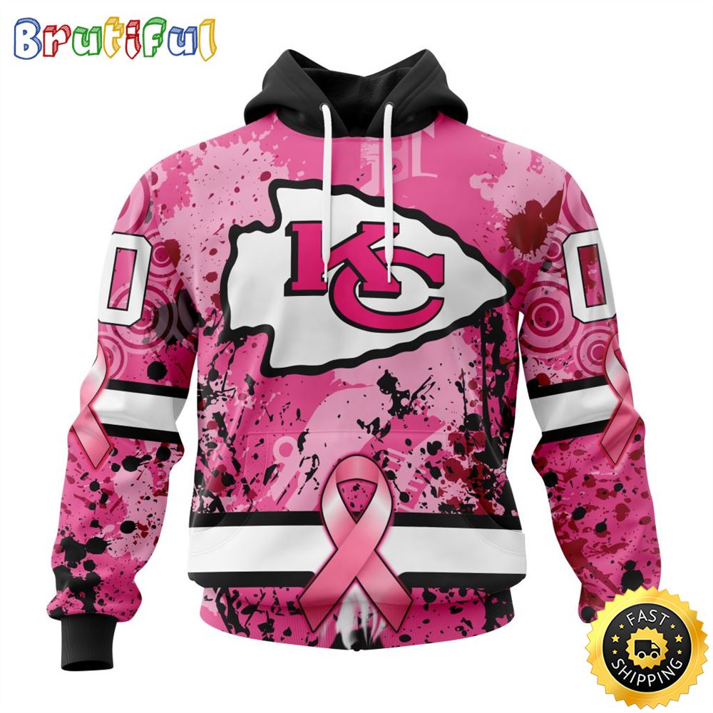 NFL Kansas City Chiefs All Over Print 3D Hoodie I Pink I Can In October We Wear Pink Breast Cancer Unisex Hoodie 1 asrwnc
