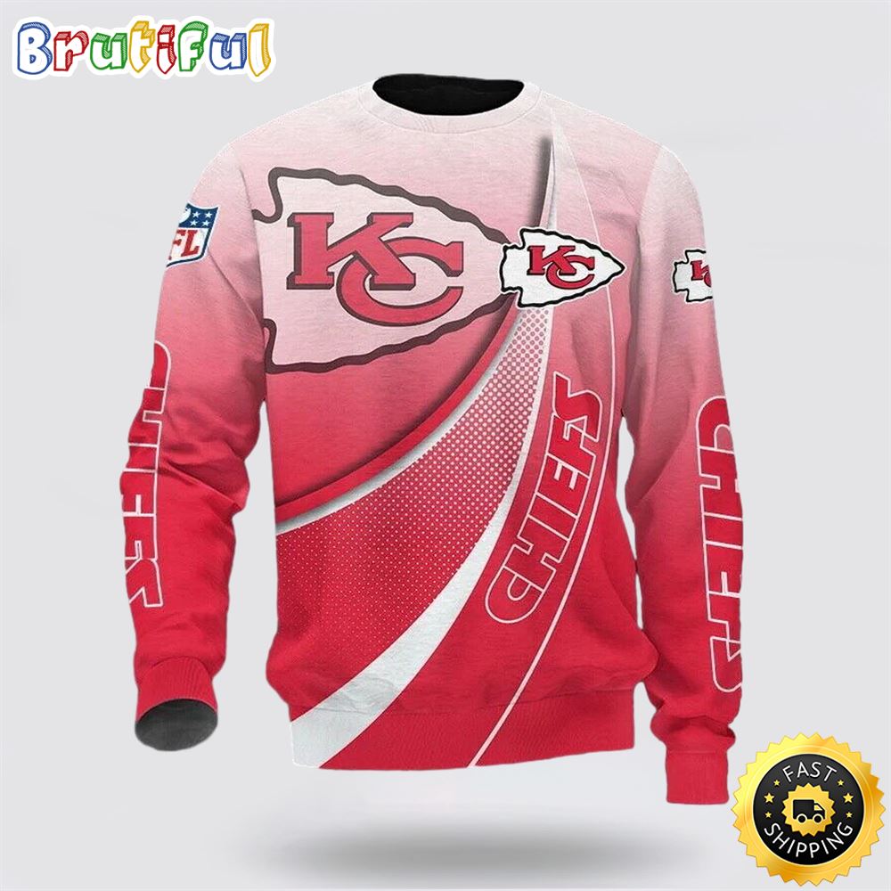 NFL Kansas City Chiefs Crewneck Sweatshirt For Football Fans e8i6r0