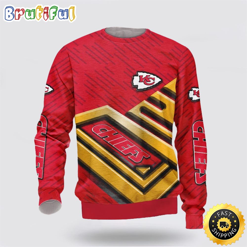 NFL Kansas City Chiefs Crewneck Sweatshirt Show Team Spirit 1 ujncyw
