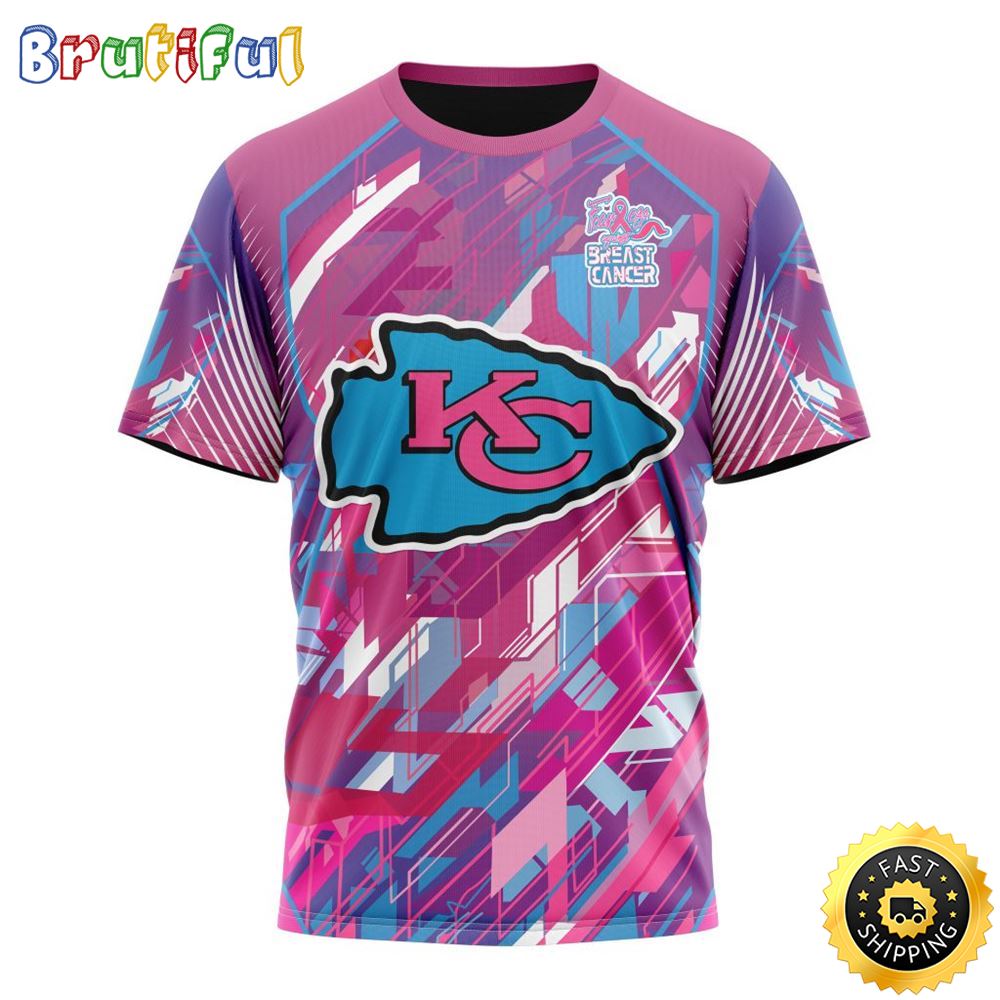 NFL Kansas City Chiefs I Pink All Over Print 3D T Shirt I Can Fearless Again Breast Cancer For Breast Cancer Survivors 1 dblrqa