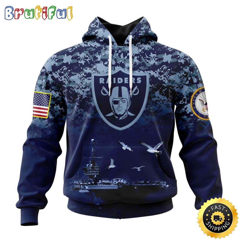 NFL Las Vegas Raiders 3D Hoodie Honor US Navy Veterans Stylish Gear For Fans 1 gslrwy