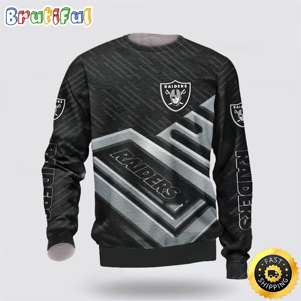 NFL Las Vegas Raiders Crewneck Sweatshirt Show Team Spirit 1 hx2wlz