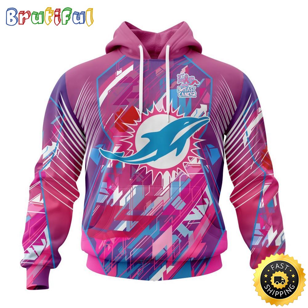 NFL Miami Dolphins I Pink All Over Print 3D Hoodie I Can Fearless Again Breast Cancer For Breast Cancer Survivors 1 tzpxuv