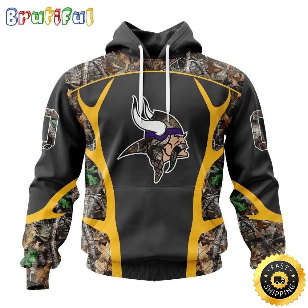 NFL Minnesota Vikings All Over Print 3D Hoodie Camo Hunting Design Your Team In Style 1 hinkb4