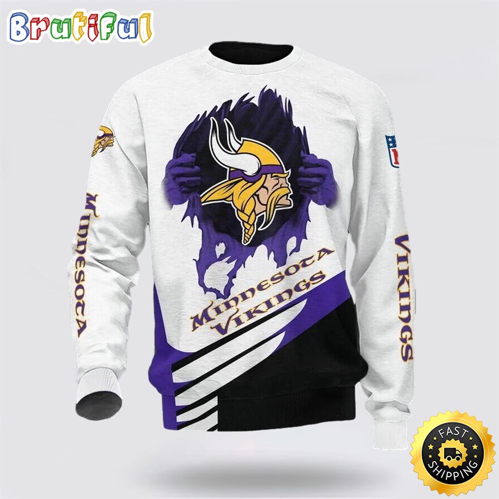 NFL Minnesota Vikings Crewneck Sweatshirt For Cool Fans ovdjzp