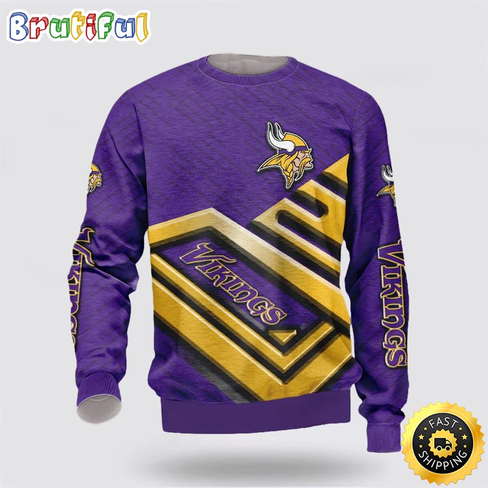 NFL Minnesota Vikings Crewneck Sweatshirt Show Team Spirit 1 rngzoj