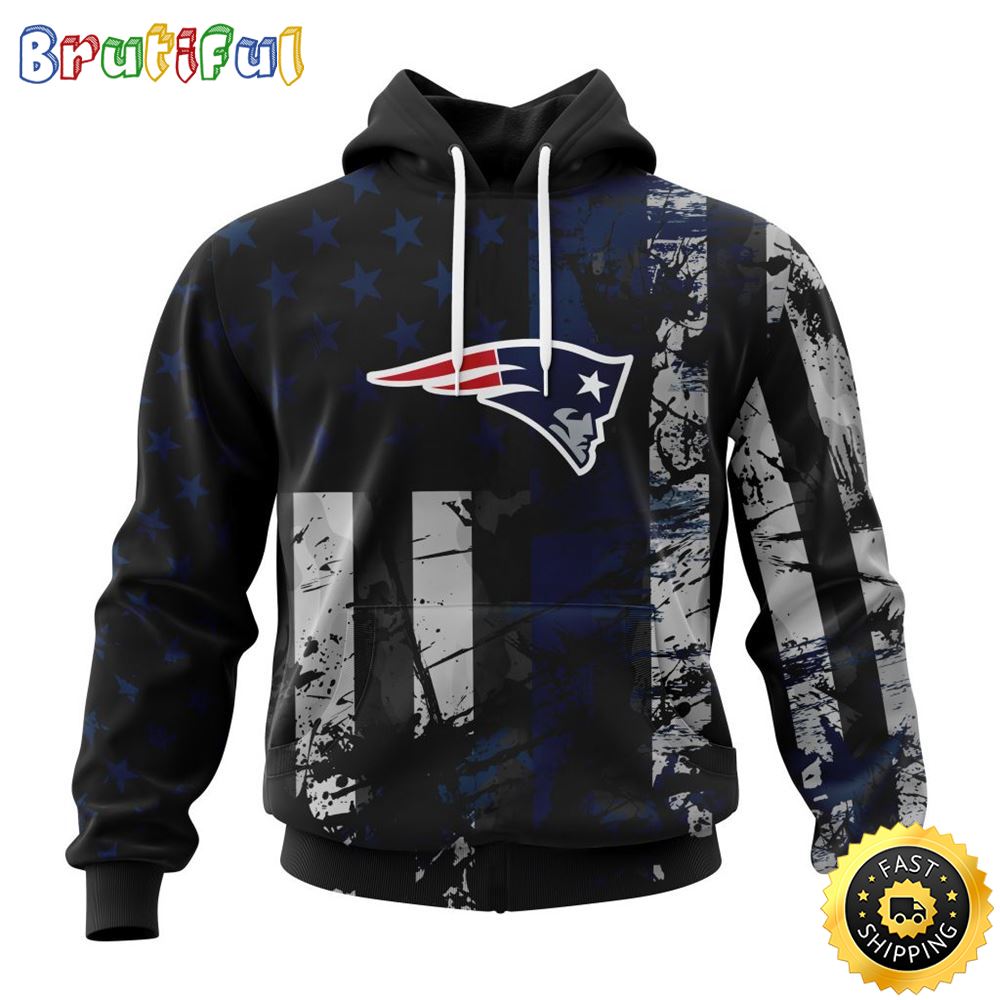 NFL New England Patriots 3D Hoodie Classic Grunge American Flag Stylish Warmth For Fans 1 dggw7v