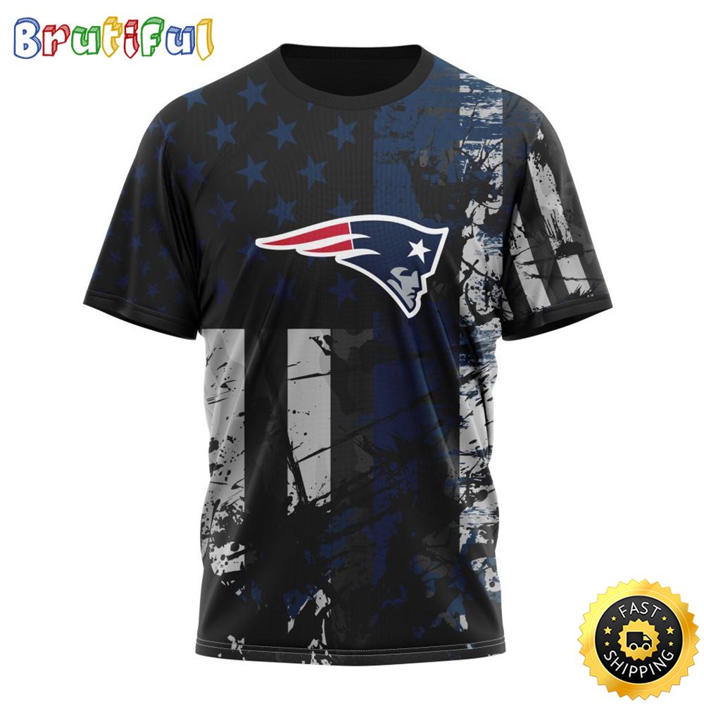 NFL New England Patriots 3D T Shirts Classic Grunge American Flag Stylish Warmth For Fans 1 lgrnkm