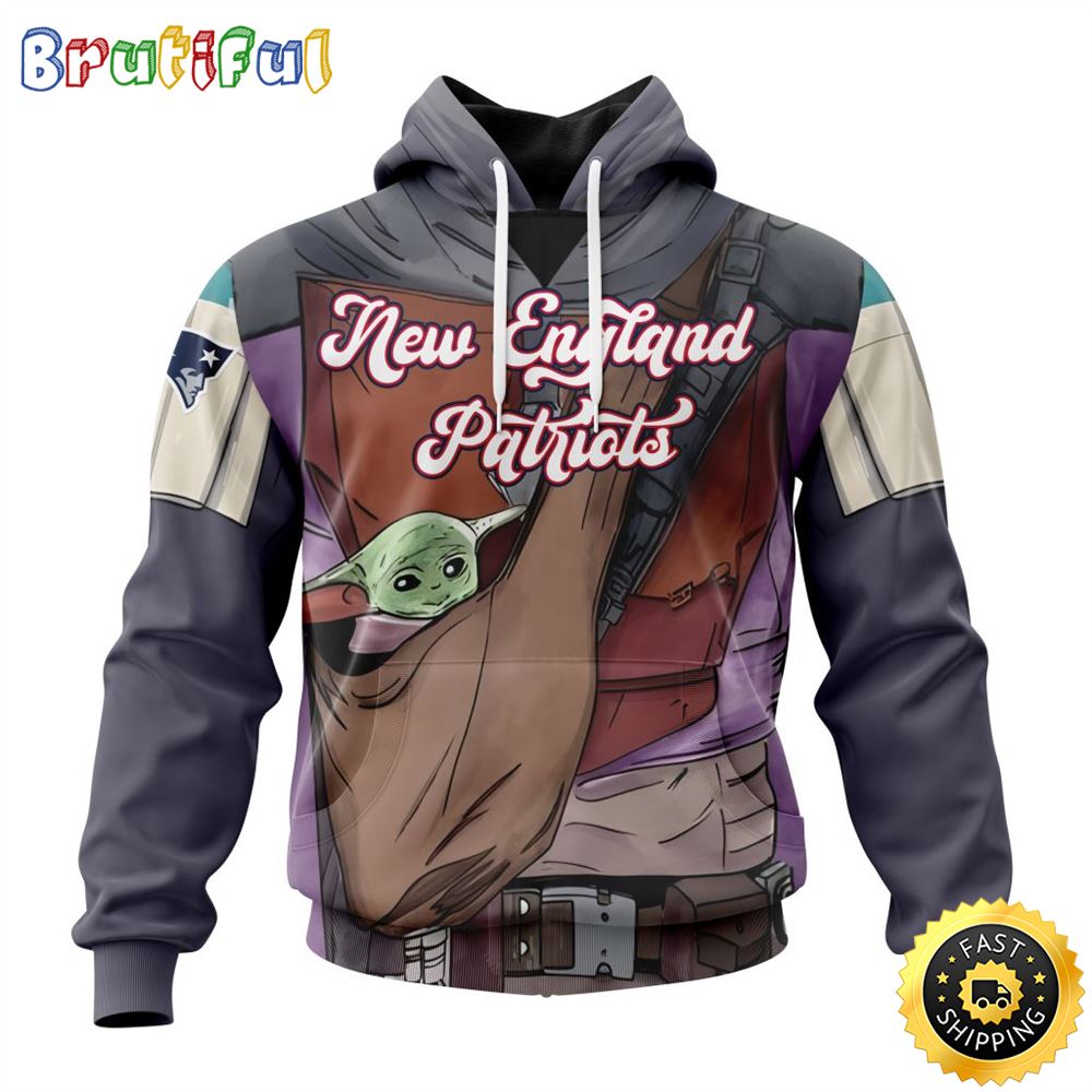 NFL New England Patriots All Over Print 3D Hoodie Specialized Mandalorian And Baby Yoda Unisex Hoodies 1 ajjhnj