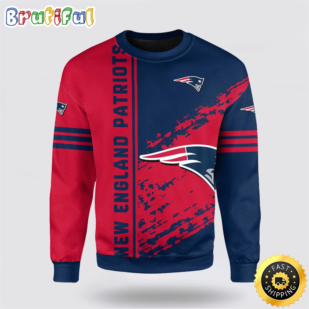 NFL New England Patriots Crewneck Sweatshirt Limited Edition Gift w43ip8