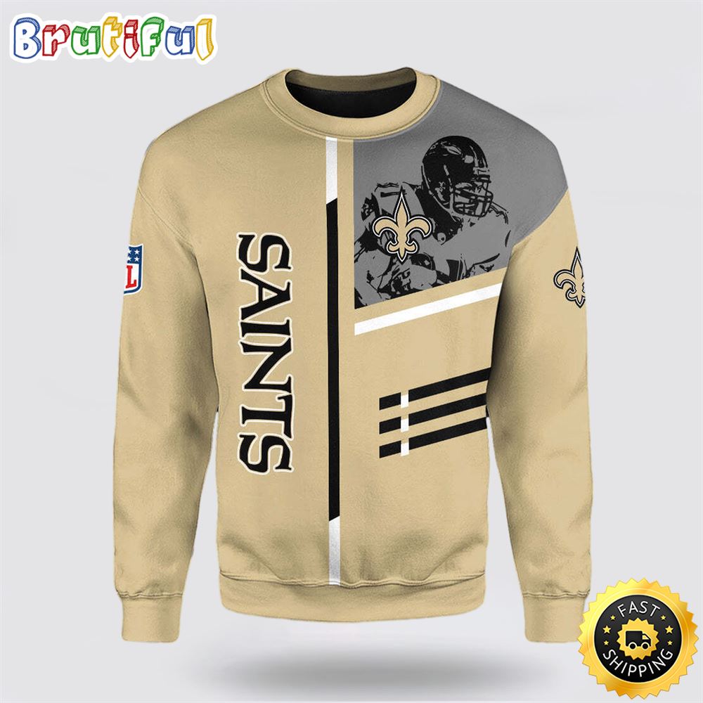 NFL New Orleans Saints Crewneck Sweatshirt For Awesome Fans qyy7vy