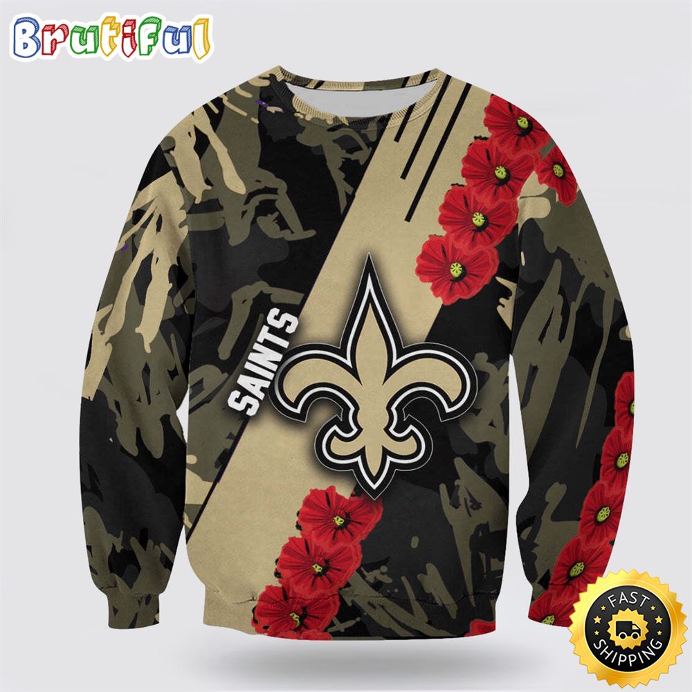 NFL New Orleans Saints Crewneck Sweatshirt For Football Fans ewb9n2